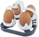 Heat Resistant 3-in-1 Silicone Egg Boiler Cup Trivet Pro Egg in White