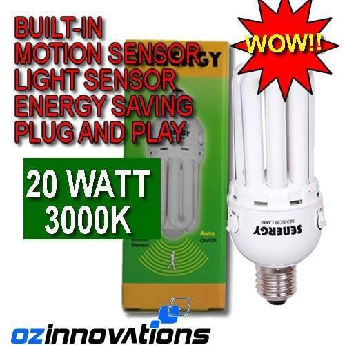 Senergy 20W 3000K Energy Saving Motion Sensor Light Bulb (Edison)
