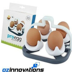 Heat Resistant 3-in-1 Silicone Egg Boiler Cup Trivet Pro Egg in White