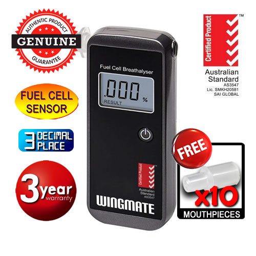 AlcoSense - Wingmate Pro Personal Fuel Cell Breathalyser Andatech
